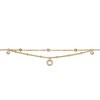 Sterling Silver Anklet with 14K Yellow Gold Plating and Clear Cubic Zirconia, blending classic silver with sparkling elegance for a luxurious look. - 3 of 3