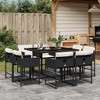 vidaXL Patio Dining Set Set of 8 Black and cream white - 2 of 4