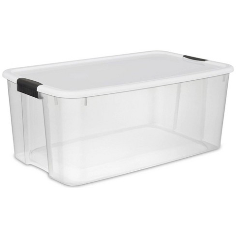 Sterilite 116 Quart Ultra Latching Clear Plastic Storage Tote Container, 16 Pack - image 1 of 4