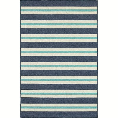Oriental Weavers Meridian 3'7" x 5'6" Machine Woven Rug in Blue