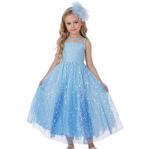 girls blue sequin dress Girls' Navy Blue Velvet Sequin Dress Size: 4T Toddler By Mila & Rose main image 1