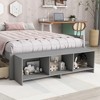 Full Size Bed with Storage Case, 2 Storage drawers, Lengthwise Support Slat,Grey - 4 of 4