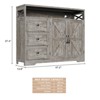 Farmhouse Buffet Cabinet with Drawers & Open Shelf, Sideboard with Storage - 2 of 4