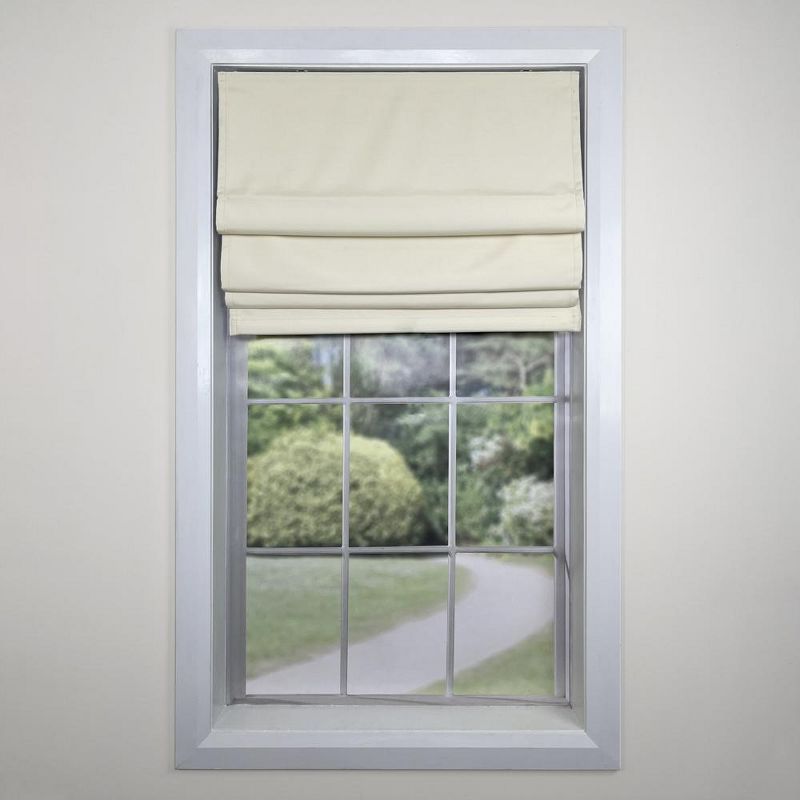 Versailles Augustus Cordless Roman Blackout Shades For Windows Insides/Outside Mount Ivory, 2 of 6