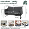 51“ Small Loveseat Sofa with USB Ports, Modern 2-Seater Couch for Small Spaces, Bedroom, Office, or Apartment – Dark Gray - 2 of 4