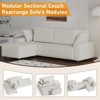 L Shaped 95" Modern Large Stripe Corduroy Sectional Sofa Couch with Side Chaise and Deep Chaise for Living Room, Apartment - 3 of 4