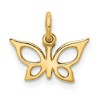 Black Bow Jewelry 14k Yellow Gold Polished Butterfly Charm, 13mm - 3 of 4