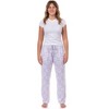 The White Lotus Pajamas Women's Allover Flower Design Lounge Sleep Pant - 2 of 4