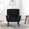 NicBex Velvet Accent Chair Modern Upholstered Armchair with Metal Legs,Side Chair with Lounge Seat for Living Room,Bedroom - image 4 of 4