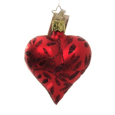 Inge Glas 3.25" Delights Red Heart Valentines Day Love  -  Tree Ornaments