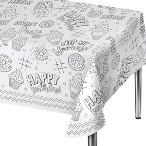 DIY Color Yourself Table Cover - Spritz , White Black