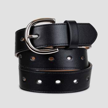 Women's Classic Leather Belt with Oval Nickel Bar Buckle - Brown –  sourceapparel