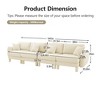 VASIP Boucle Fabric 3-Seater Sofa, Shell-Shaped Armrests & Self-Wrapped Cylindrical Legs, for Living Room & Apartment,Beige - 2 of 4
