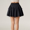 Anna-Kaci Women's Tiered Mini Skirt with Layered Ruffle Hem and Delicate Bow Accents in Soft Lightweight Fabric - 4 of 4