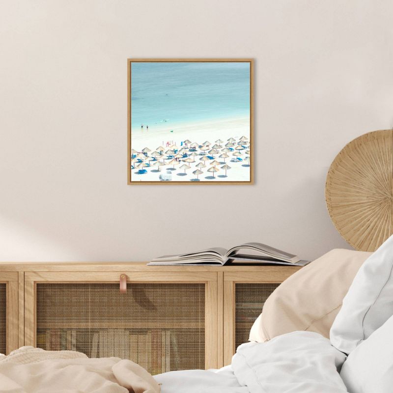 16&#34; x 16&#34; Sesimbra I Beach by Ingrid Beddoes Framed Canvas Wall Art - Amanti Art, 6 of 9