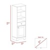 SEVOBAL Bathroom Storage Cabinets Freestanding Storage Cabinet with Open Shelves, Versatile Home Organizer for Bathroom, Beige, 55"*20"*5" - 3 of 4