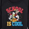 Women's - Disney - School Is Cool Lightweight French Terry Wide Neck Long Sleeve Shirt - 2 of 4