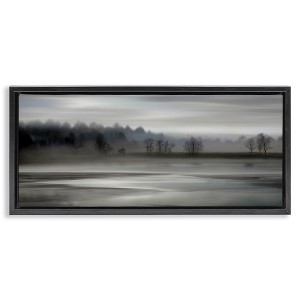 Stupell Industries Grey Nature Landscape Black Framed Floater Canvas Wall Art - 1 of 4