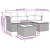vidaXL Garden Sofa Set  PE rattan, powder-coated steel, tempered glass - 3 of 3