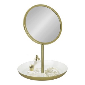 Kate and Laurel Laranya Tabletop Mirror, 11x15, White - 1 of 4