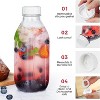 Reusable Glass Milk Bottles with Silicone Caps, 2 Pack 32 oz Leak Proof Storage - 4 of 4