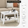 Stylish 31.5" Coffee Table with Open Shelves - 2-Tier Modern Industrial Design - 4 of 4