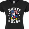 Women's - Disney - Mickey Waving Flag USA Fitted Graphic T-Shirt - 2 of 3