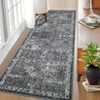 Coolmee Washable Rug for Living Room Boho Floral Non Slip Throw Rugs Large Bedroom Rug Low Pile Soft Stain Resistant CarpetGray - 4 of 4