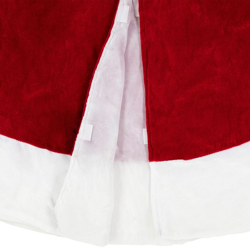 Northlight Velveteen Christmas Tree Skirt - 60" - Red and White, 3 of 6