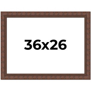 PosterPalooza | 36x26 Wide Bamboo Picture Frame, UV Acrylic, 4 Finishes - Brown, Black, Silver, and Natural - 1 of 4