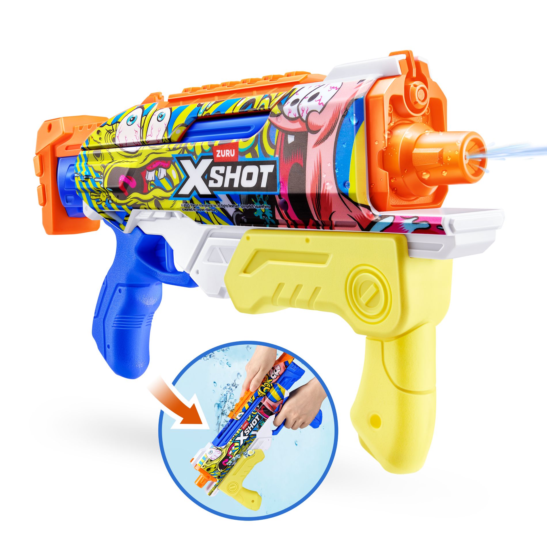 XSHOT Water Skins Fast Fill Hyperload Water Blaster - Sponge Bob
