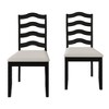 ChaletPosh Wooden Dining Chair With Warm Grey Cover (Set of 2) - 3 of 4