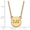 Black Bow Jewelry 14k Yellow Gold Plated Sterling Silver Sigma Delta Tau Greek Life Necklace 18 Inch - image 2 of 4