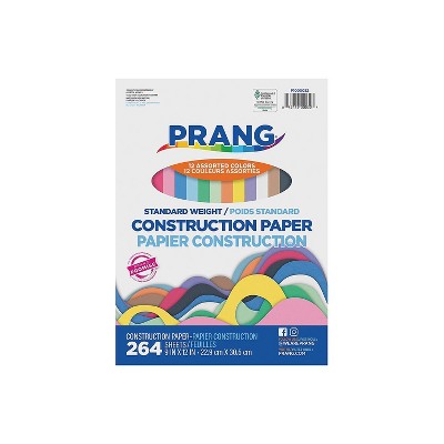 Prang 9" x 12" Construction Paper Assorted Colors 264 Sheets/Pack (P1000032)