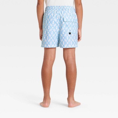 Детские купальники Art Class Boys' Circular Geometric Swim Trunks with Built in Boxers - art class™ Cream/Sunset Blue L — фото 2