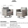 XIZZI Outdoor Rocking Chair 360 Degrees Swivel, Patio Bistro Set of 2, PE Rattan All Weather Outside Rocker Chair for Porch, Garden and Terrace - 3 of 4