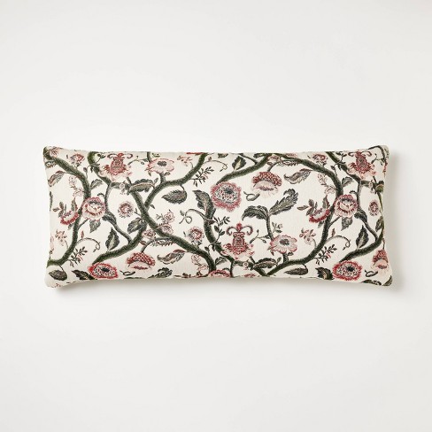 Floral hot sale lumbar pillow