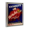 Stupell Industries Vintage Escargots Advertisement Floating Frame Canvas Art - 2 of 4
