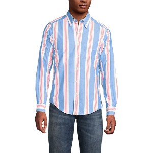 Lands' End Men's Traditional Fit Essential Lightweight Poplin Shirt - 1 of 3