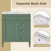 Mshliw 30 Inch Modern Bathroom Vanity with Sink, Storage Cabinet with 2 Drawers, Tip-Out Drawer and Soft Close Door, Resin Basin - 3 of 4