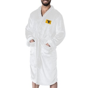 West Virginia Mountaineers NCAA White Out Silk Touch Robe Large/XLarge - 1 of 4
