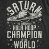 Womens Saturn Hula Hoop Champion T Shirt Funny Outer Space Saturns Rings Joke Tee For Ladies - Crazy Dog Women's T Shirt - 2 of 4