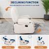 COZONY Power Recliner Chair, 360° Swivel Rocker, Chenille, 8-Point Massage, Heat, 350 lbs, Cup Holders, Storage, Wide Seat, Living Room - 2 of 4