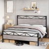 King Size Bed Frame, Modern King Platform Bed Frame with Headboard and Footboard, Metal Bed Frame with Underbed Storage Space, Metal Slats Support - 4 of 4