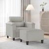 vidaXL Sofa Chair With Footstool Light Grey - 2 of 4