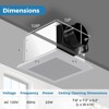 Costway 80 CFM Ceiling Mount Bathroom Exhaust Fan with Metal Housing 4 Inches Duct White - 3 of 4