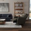 Top Grain Leather Swivel Glider Recliner with Manual Footrest, Dense Foam Cushions and Kiln-Dried Hardwood Frame, Madras Comfortable Durable Design - 3 of 4