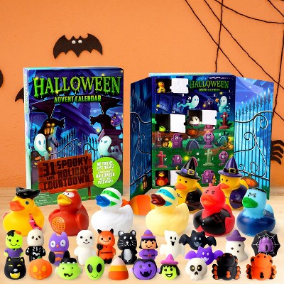 Joyfy Halloween Advent Calendar with Surprise Toys, Holiday CountDown to Halloween with Surprise Halloween Themed Rubber Ducks, Party Favor