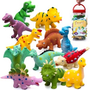 Dinosaur Bath Toys for Toddlers, No-Hole Bathtub and Pool Water Play Set - 1 of 4