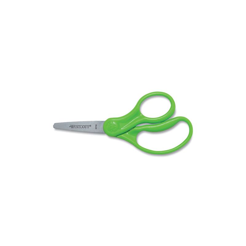 Westcott For Kids Scissors, Pointed Tip, 5" Long, 1.75" Cut Length, Randomly Assorted Straight Handles, 4 of 7